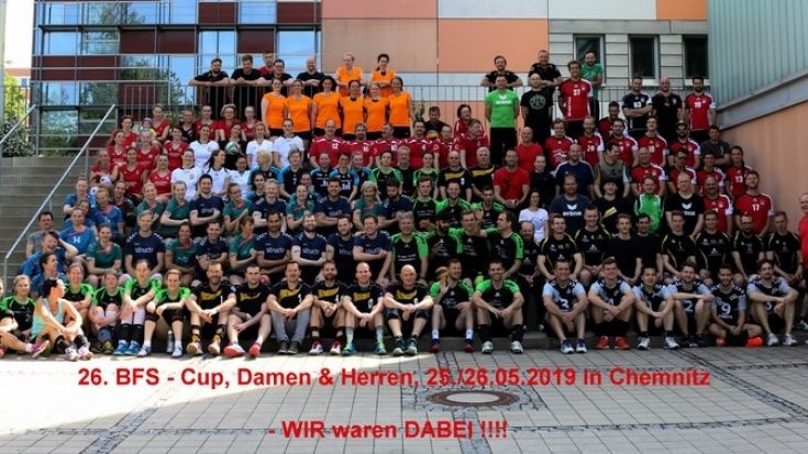 Gruppenbild vom letzten BFS Frauen/Männer-Cup 2019 in Chemnitz