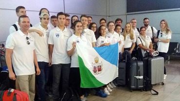 Die Delegation des VC Brandenburg bei ihrer Abreise nach Israel - Foto: Facebookseite des VC Brandenburg