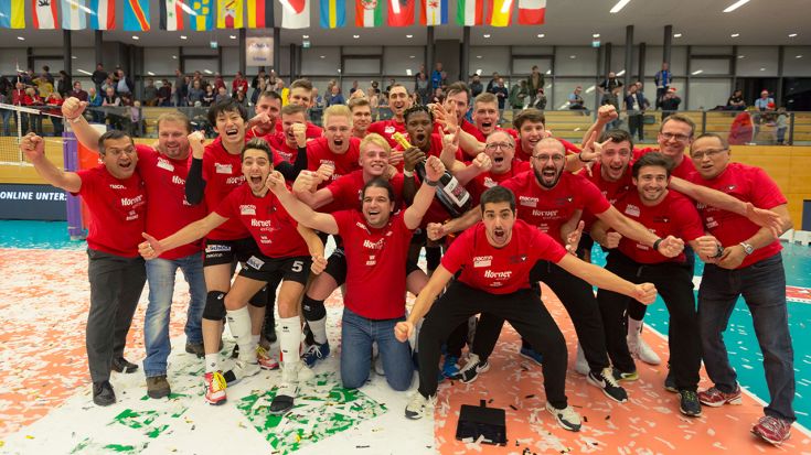 Foto Bisons Bühl: Die Bühler feierten den Einzug ins Pokalfinale