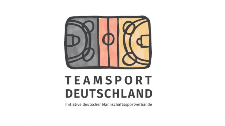Das Logo Teamsport Deutschland vereinigt die fünf Teamsportarten.