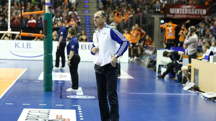 Foto Eckhard Herfet: Schon am Mittwoch als neuer BR Volleys Coach an der Seitenlinie: Stelian Moculescu