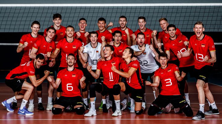 Foto Fotoduda.de: Die deutsche Mannschaft freut sich auf die Volleyball Nations League
