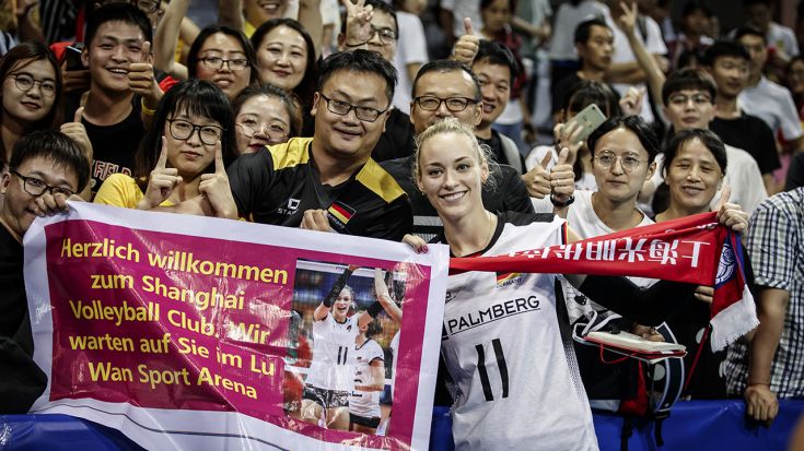 Foto FIVB: Die Fans in China freuen sich schon auf Louisa Lippmann.