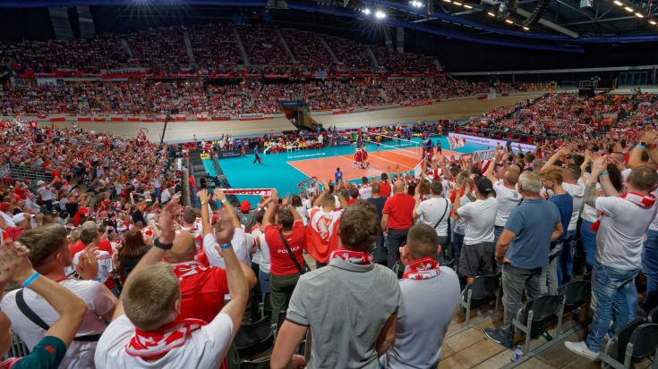 Foto CEV: 6.500 polnische Fans waren schon beim Achtelfinale ihres Teams dabei.
