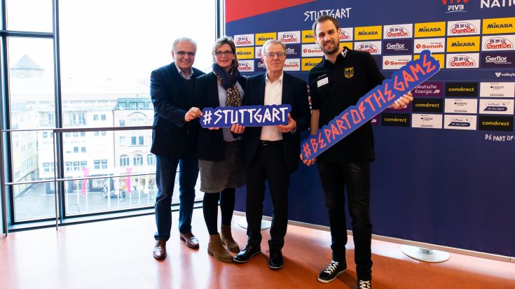 Foto DVV/Nils Wüchner: Martin Walter, Nicole Fetting, Martin Schairer & Felix Koslowski freuen sich auf die Nations League in Stuttgart