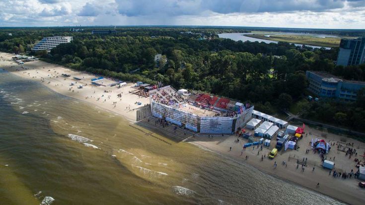 Bereits 2017 Austragungsort der Beach-Volleyball EM: Jurmala am Majori Beach (Foto: CEV)