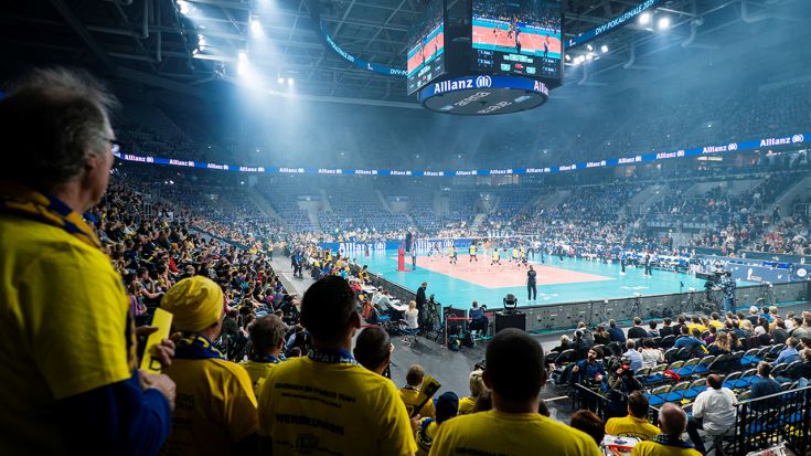 Foto Sebastian Wells: Ein Muss für jeden Volleyballfan - das Pokalfinale am 16. Februar 2020 in der Mannheimer SAP Arena.