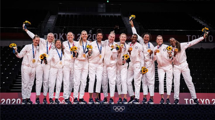 Foto FIVB: USA-Frauen Volleyball-Olympiasiegerinnen 2021