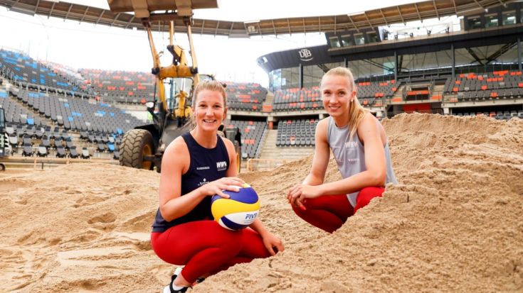 Isabel Schneider und Sandra Ittlinger. Foto: Volleyballworld