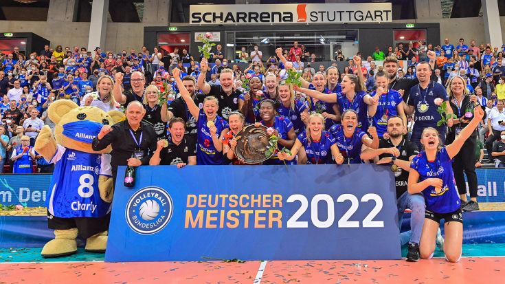 Allianz MTV Stuttgart ist Deutscher Meister 2022. (Foto: Jens Körner / www.bildermacher-sport.de)