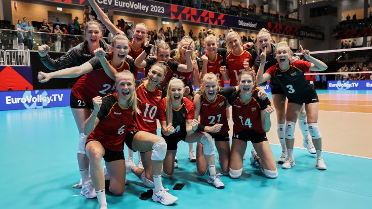 Erfolgreicher Auftakt: Die DVV-Frauen haben das erste Spiel der Heim-EM gegen Griechenland gewonnen. (Foto: Andreas Beckmann)