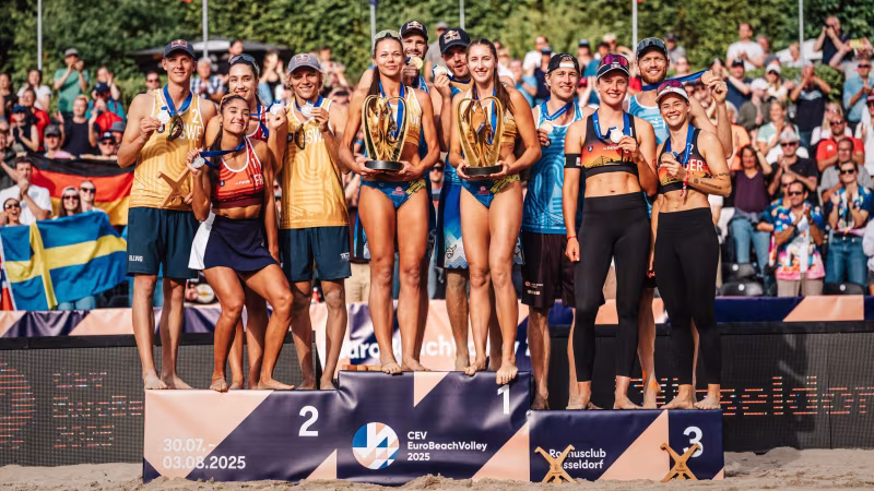 Beach-EM: Düsseldorf feiert fünf Tage Beach-Party – Hladun/Lazarenko und Mol/Sorum sind die neuen Europameister*innen