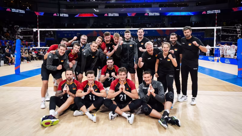 VNL: Deutschland mit großem Sieg gegen Olympiasieger Frankreich