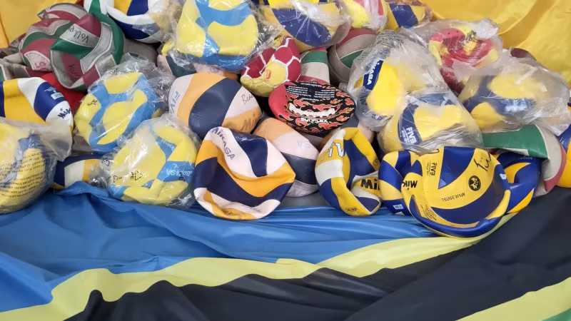 Nur ein kleiner Teil der über 170 gesammelten Bälle