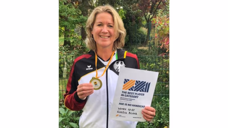 Klaudia Blanz wurde als beste Spielerin der Altergruppe 48-55 geehrt.