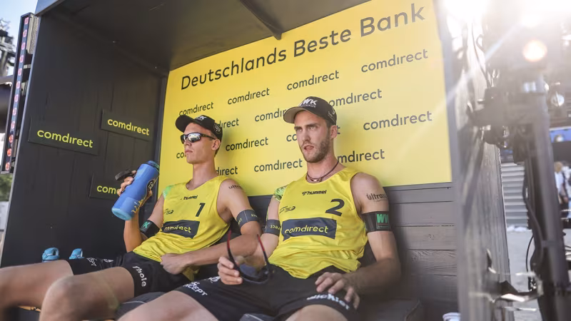 Foto Joern Pollex/Hoch Zwei: Für Thole/Wickler geht der Blick schon zum Halbfinale.