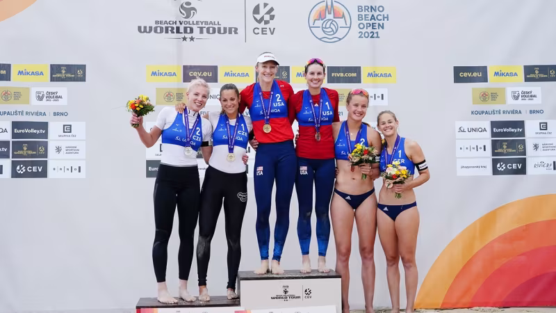 Die erste gemeinsame World Tour Medaille für Svenja Müller/Cinja Tillmann