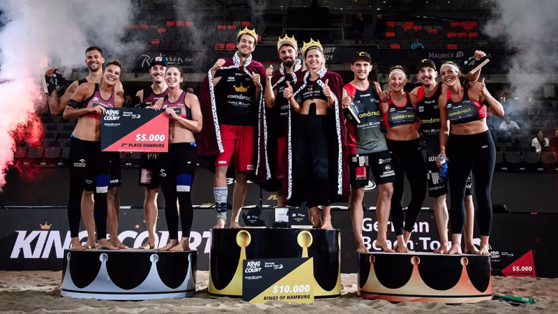 Foto Conny Kurth: Das Podium des internationalen Turniers.
