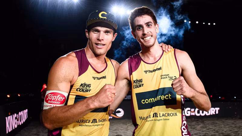 Foto Conny Kurth: Paul Becker (rechts) steht mit Mauricio Vieyto aus Uruquay im Halbfinale.