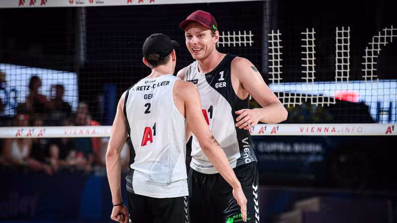 Foto CEV: Ehlers/Pfretzschner freuten sich über Platz fünf bei der EM.
