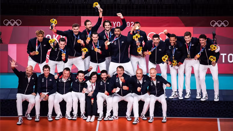 Foto FIVB: Frankreichs Equipe neue Olympiasieger