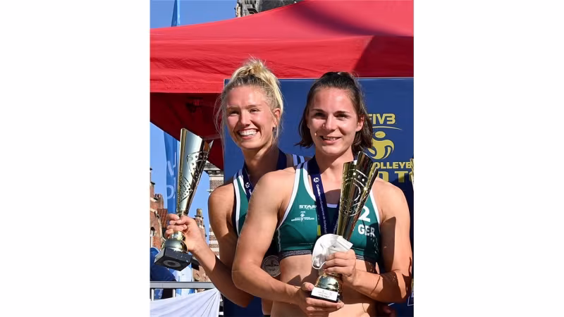 Silbermedaille in Leuven (Belgien): Chenoa Christ (li.) und Anna Grüne