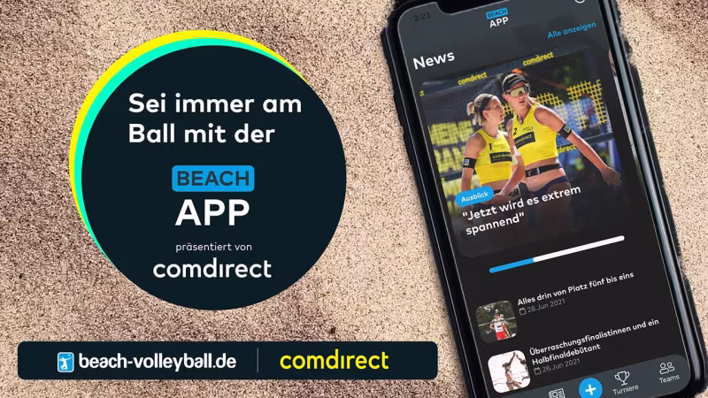 Immer auf Ballhöhe: comdirect und beach-volleyball.de starten App für die Beach-Volleyball Community