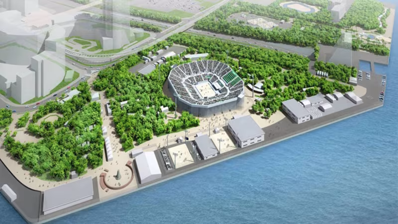 Der Shiokaze Park. Grafik FIVB