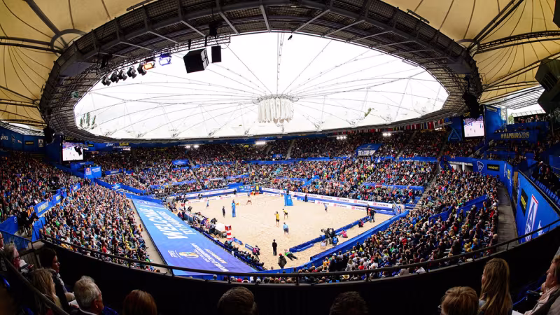 Foto FIVB: Das Stadion am Rothenbaum ist als Spielort geplant.