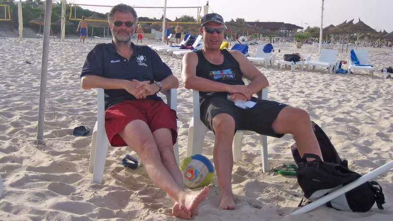 2004: Mallick (l.) in Tunesien