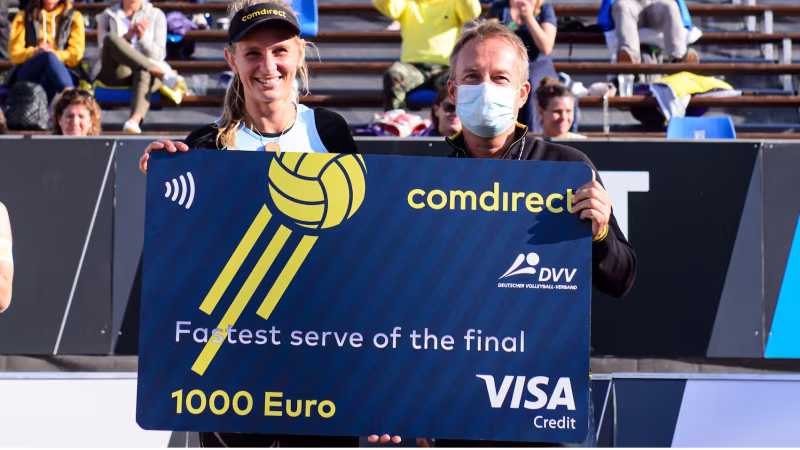 Foto Conny Kurth: Der "Fastest Serve of the Final" ging an Margareta Kozuch.