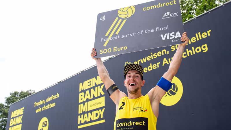 Foto Conny Kurth: Der "Fastest Serve of the Final" ging an David Poniewaz.