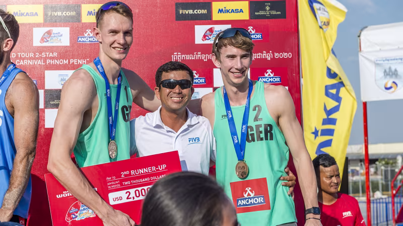 Erste World Tour Medaille für DVV-Perspektivteam Sowa/Pfretzschner