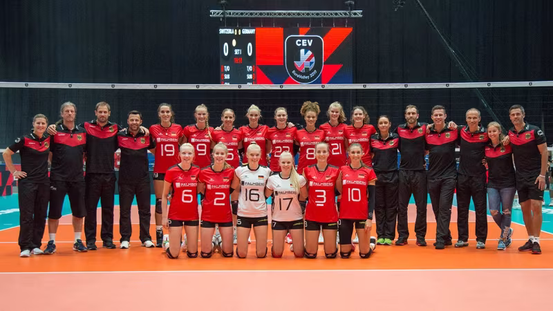 Foto CEV: Team Deutschland bei der EM.
