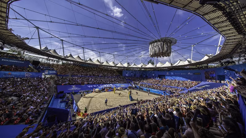 Foto Beach Majors: Das Stadion am Rothenbaum ist Spielort der Weltmeisterschaften.