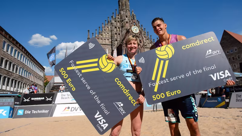 Foto Hoch Zwei/Conny Kurth: Fastest Serve of the Final.