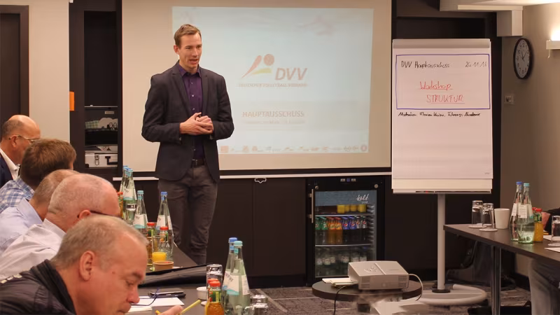 Foto DVV: Ein hauptamtlicher Vorstand war Thema im Workshop Strukturreform.