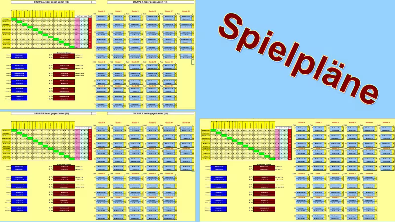Spielpläne der Gruppen A, B & C - Foto: BVV