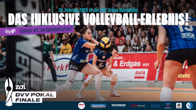 Premiere: Live-Audiodeskription beim Zoi DVV-Pokalfinale 2026
