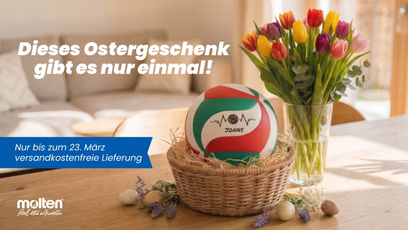 Oster-Sale bei molten - Ein Volleyball mit deinem Namen