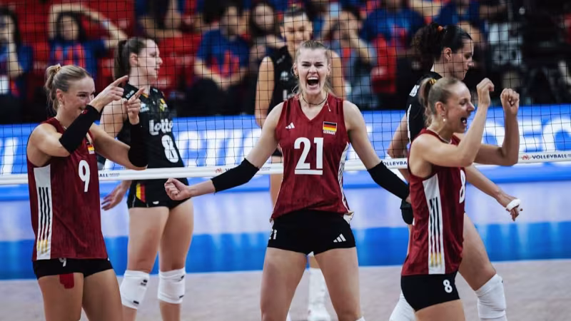 VNL: DVV-Frauen feiern klaren Sieg gegen Belgien