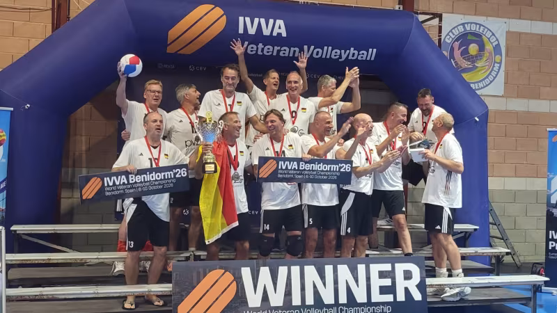 Drei WM-Titel für Deutschlands Senioren-Volleyballer